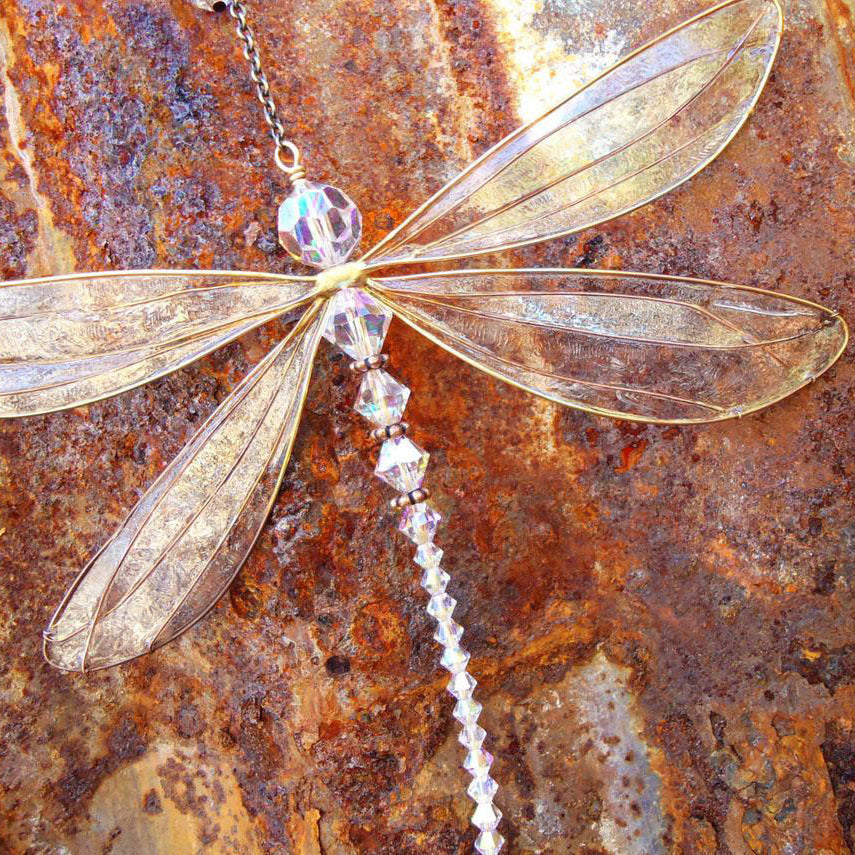 Dragonfly Window Exquisite Wings Metal Sun Catcher Pendant