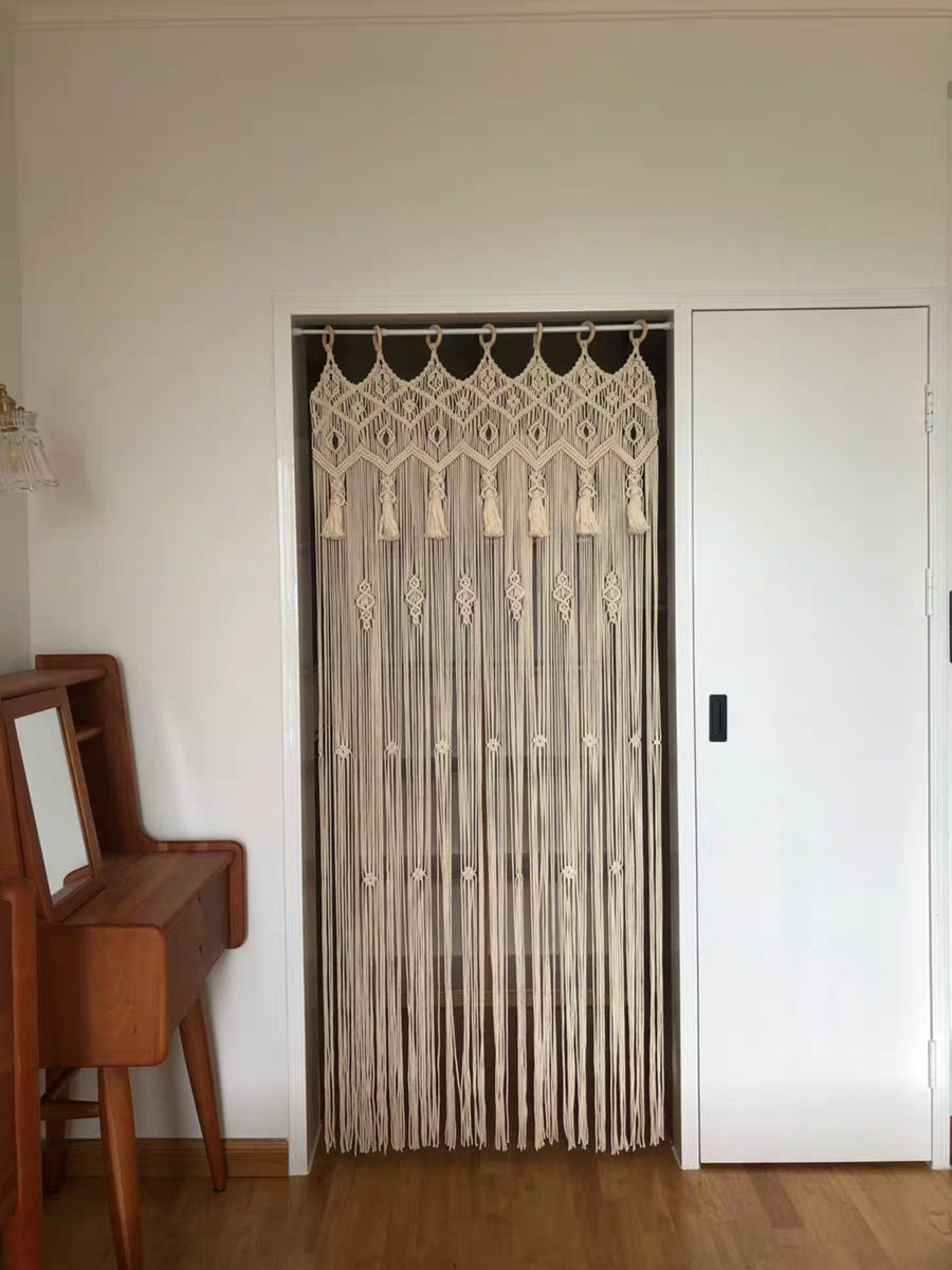 Door Curtain Tapestry Hand-Woven Curtain Tapestry Pastoral Wedding Tapestry